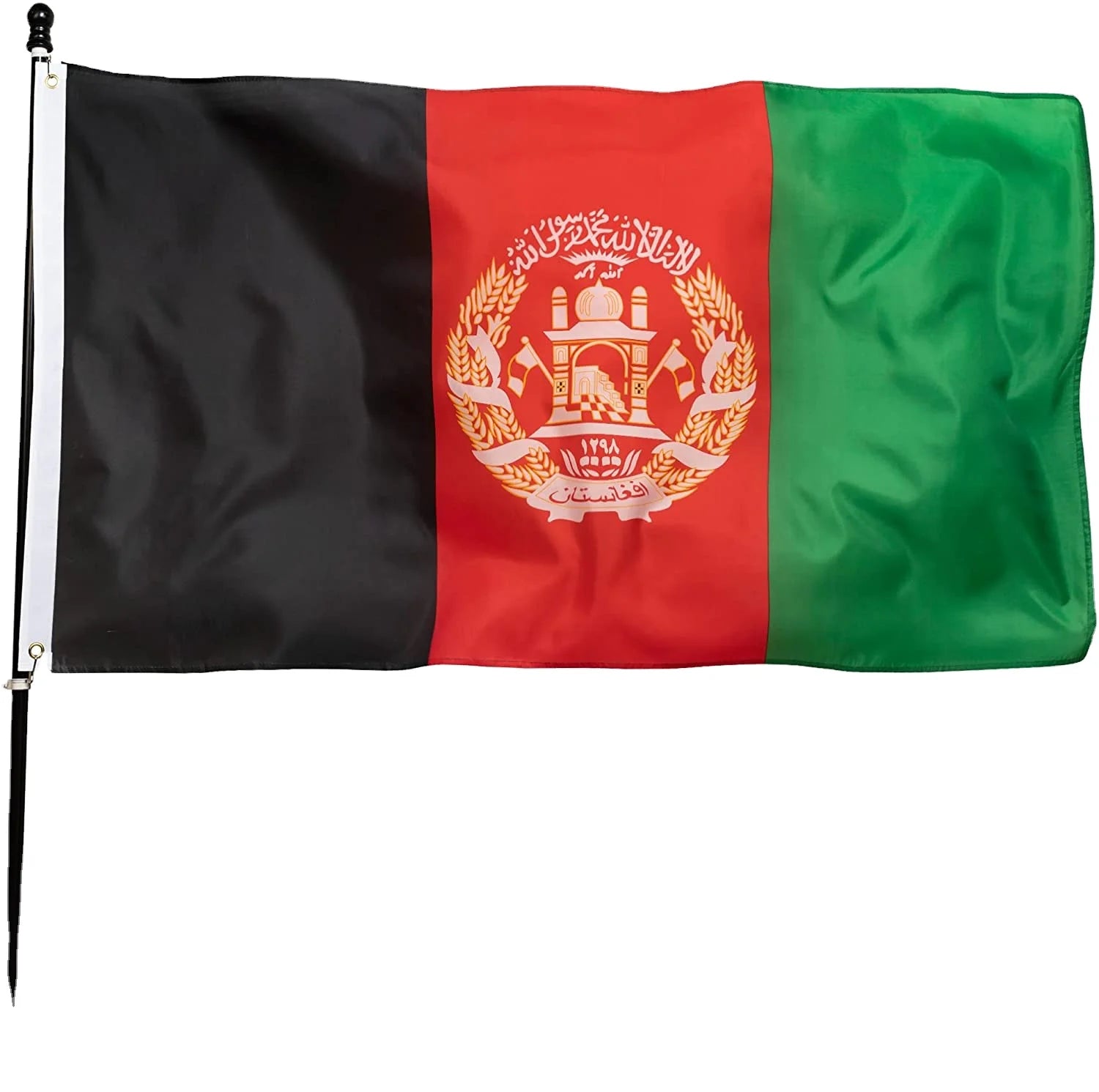 100%polyester Afghanistan Flag 3x5 Foot Afghan National Flags with Brass Grommets for Indoor Outdoor Display