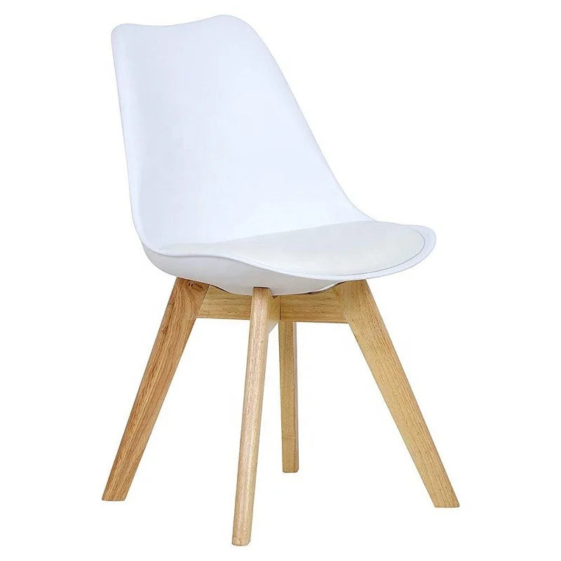 Modern White Plastic Dining Room Chairs Cheap Leisure Furniture for Home Office and Cafe Restaurant Living Room