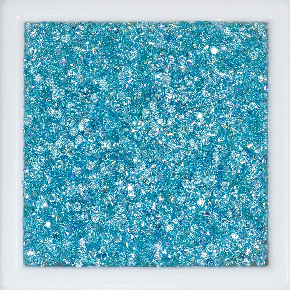 Wholesale 0.8-2.0mm Small Size Synthetic Gra Certificate Vvs1 Vvs Color Blue Melee Loose Stones Diamond Mossanite Moissanite