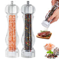 Clear Sea Salt Pepper Mill Spice Shaker Crusher with Adjustable CoarsenessReusable Manual Acrylic Salt and Pepper Grinder