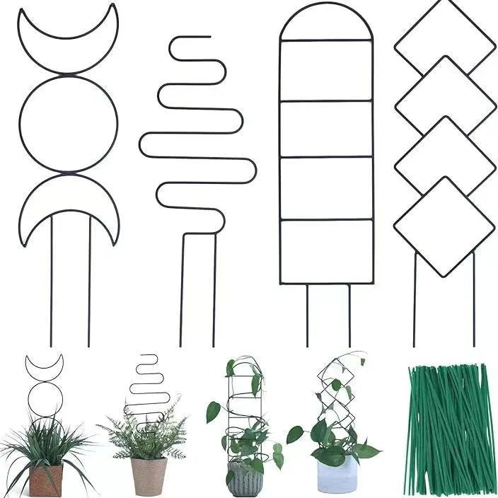 Garden Plant Support Stakes Metal Climbing Trellis for Plant Climbing Vegetables Flowers