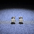Genuine 1ct D Color VVS Moissanite Diamond Stud Earrings Ladies Solid 925 Sterling Silver Rhodium Plated GRA Certified for