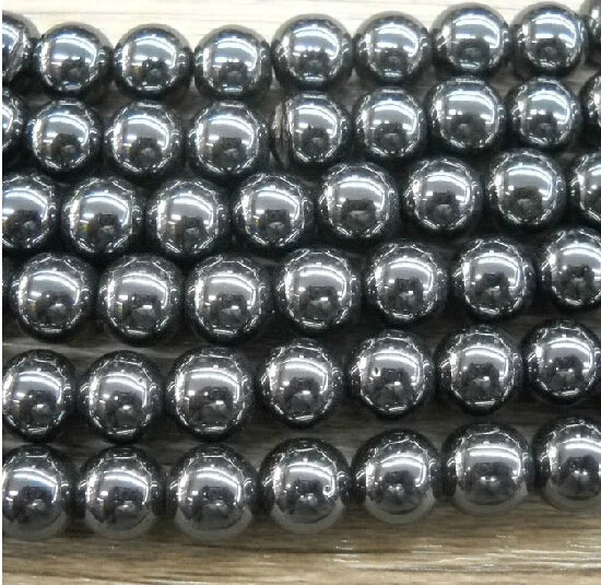 Gemstone Bead Strands HSQ Cheap Hematite Iron Ore 4mm 6mm 8mm 10mm 12mm Loose Gemstone Price Hematite Beads