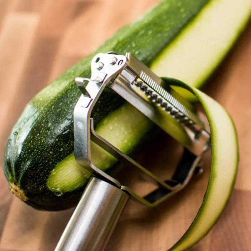 HelloWorld Multi-function Vegetable Peeler Stainless Steel Julienne Cutter Julienne Peeler Potato Carrot Grater Kitchen Tool