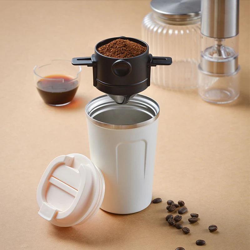 Portable Stainless Steel Coffee Cup with Filter Eco-Friendly Stocked Vacuum Cup