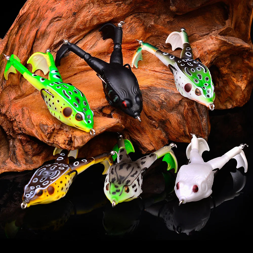 TOPRIGHT SF101 95mm 13.5g Topwater Lure Frog Fishing Lure 3D Life-like Rubber Artificial Frog Soft Bait for Snakehead