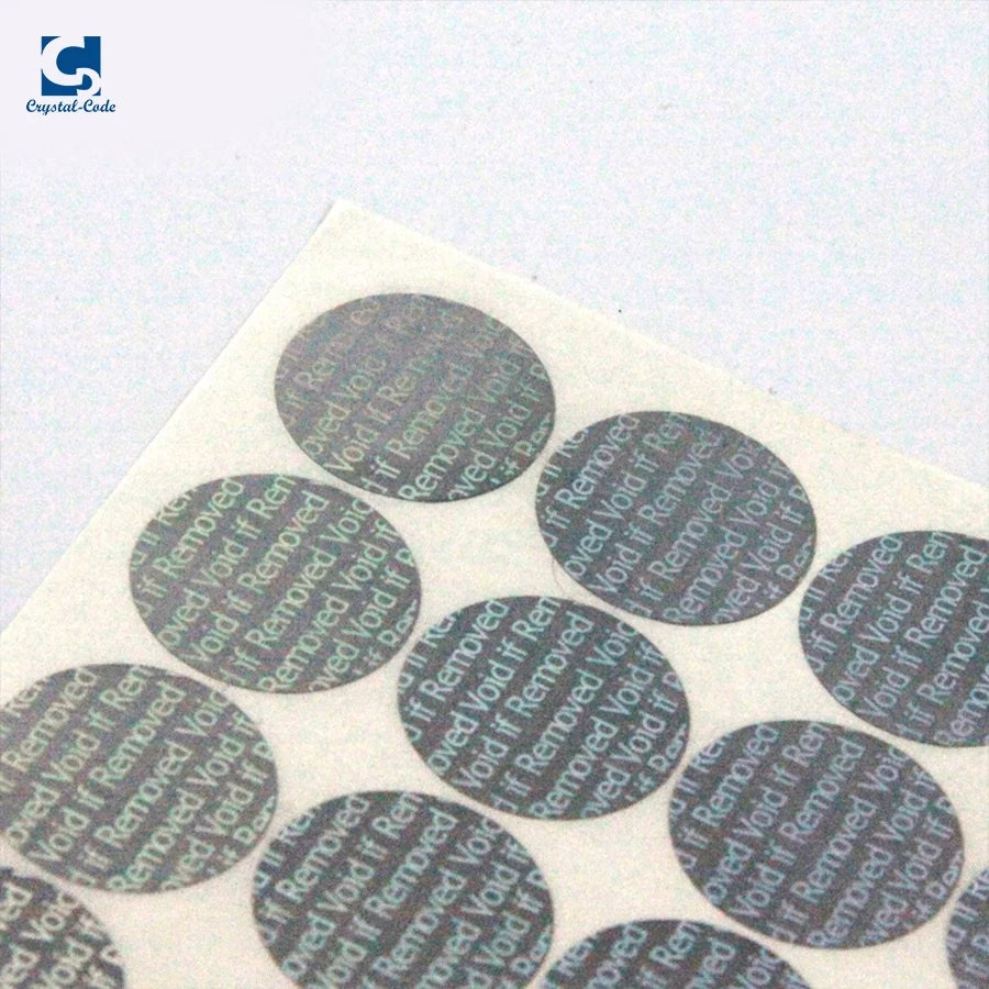 Holographic Labels Sticker Custom Self Adhesive Printing Anti-Theft Glitter Waterproof Material Blank Ordinary Hologram Label