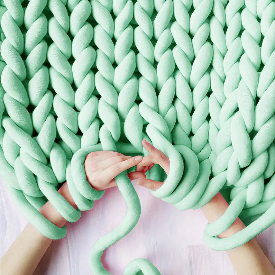 Wholesale Polyester Fiber Super Soft Knitting Handmade DIY Blanket Giant Thick Yarn