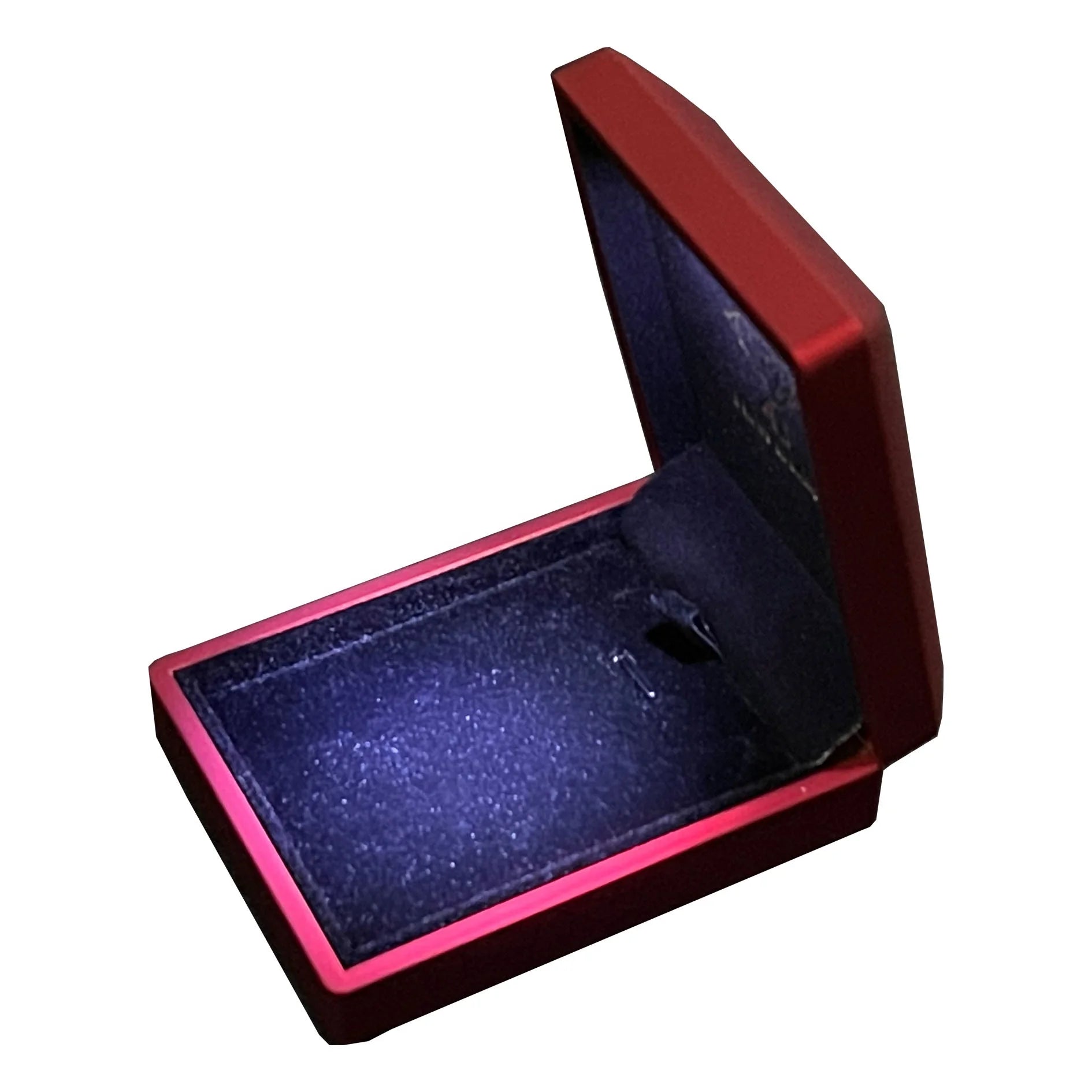 Customized Your Logo Luxury Red Square LED Small Necklace Box