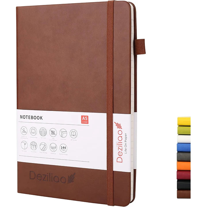 Stationery Printed A5 Logo Hardcover Inner Pages PU Journal Notebook