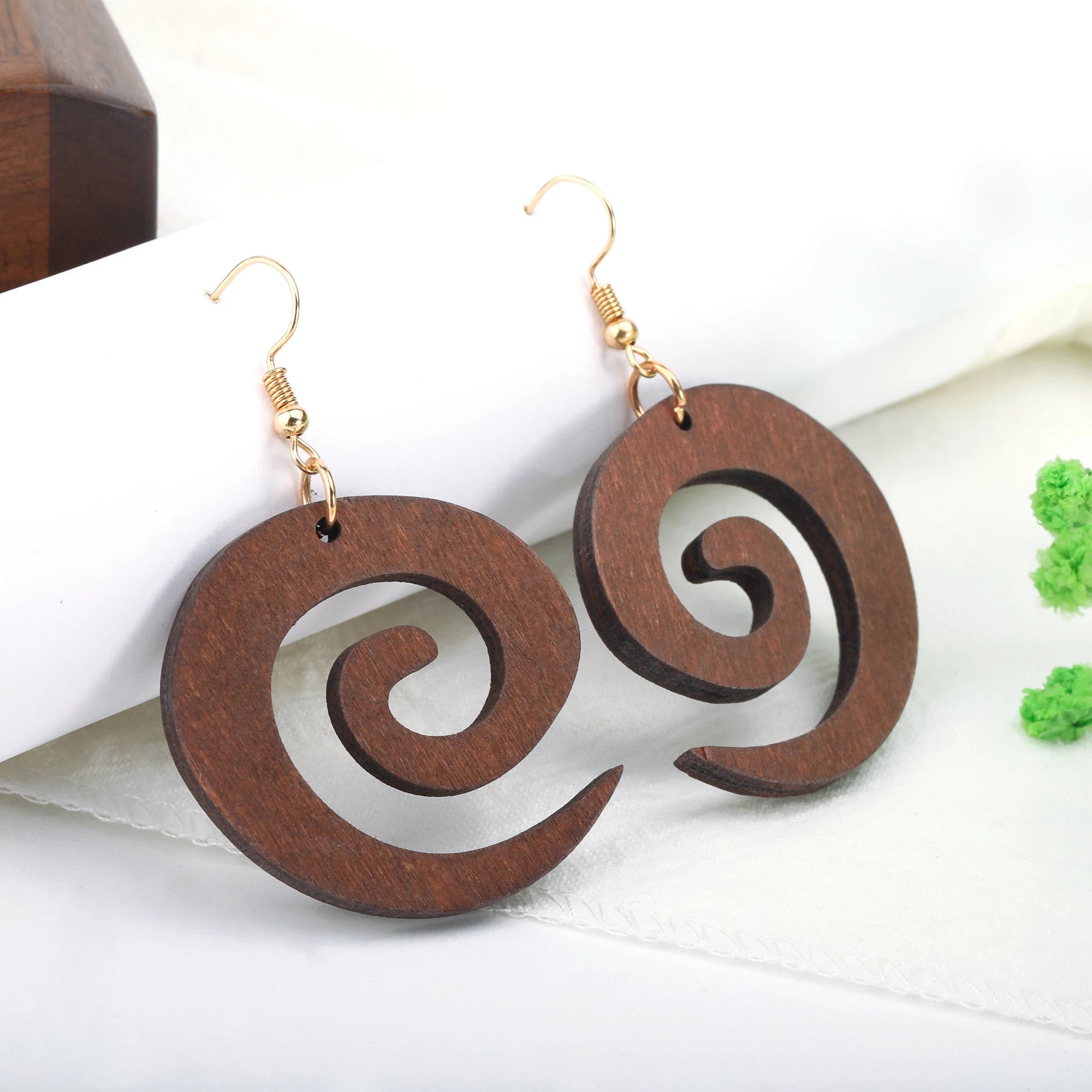 Hot Sale Hawaiian Island Samoa Style Wooden Jewelry Wholesale Drop Earrings for Women Gift Party