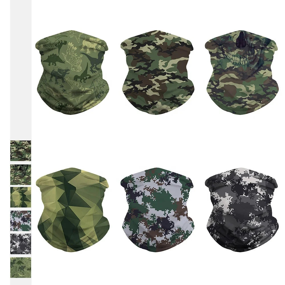 Custom logo Head Multi Color Head Neck Gaiter Neck Bandana Green Scarfs