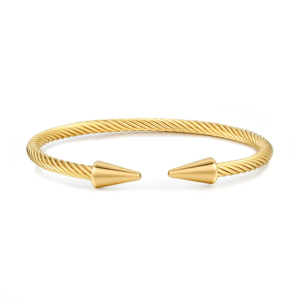 Wholesale Fashion Temperament Punk Open Nail Bracelet Titanium Stainless Steel Bracelet