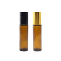 Hot Sale Amber Essential Oil 5ml 10ml 15ml Roll on Bottles Mini Perfume Glass Roller Bottle With Box