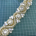 L234 Wholesale Fashion Appliques and Trimmings Rhinestone Dress Appliques Crystal Patches