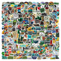 300Pcs New Outdoor Adventure Camping Graffiti Stickers Pack for Backpack Bottle Car Phone Waterproof Vinyl PVC Custom Label