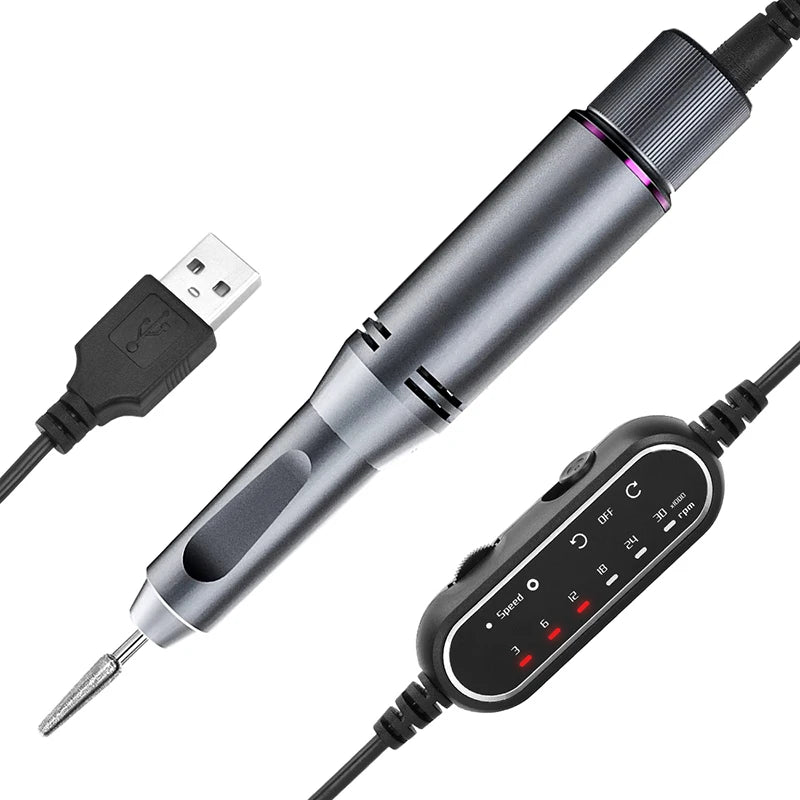 Hot Selling High-Speed USB Electric Nail Drill Machine Popular Nail File for Women's Nail Beauty Care