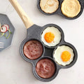 Hot Sale Outdoor Non-Stick 4 Hole Frying Pan with Handle Manufacture Induction Cooker Compatible
