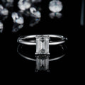 Abiding Jewelry OEM ODM Wholesale Engagement D Color Moissanite Diamond Rhodium Plated Sterling Silver 925 Jewellery Ring