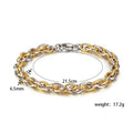 Hot Bracelet Men Jewelry Stainless Steel Link Bracelet Custom Luxury Punk Style 18k Gold Plated Chain Bangle Jewelry Bracelet