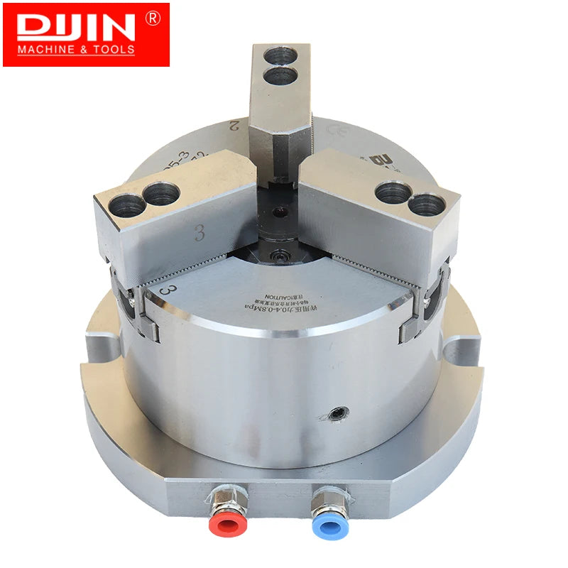 100mm Vertical Pneumatic Chuck KL04Q-3 Precision 3 Jaw Self-Centering Chuck 0.02mm With Hollow for Drilling Milling Machine