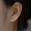 2022 Fashion New S925 Sterling Silver 18K Gold Design Temperament Light Luxury Geometric Diamond Earrings Spot Wholesale