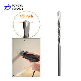 1/8 Inch Drywall Plasterboard Cut-Out Zip Bit HSS Downcut Spiral Guide Point for Rotary Cut-Out Tool Gypsum Board Cutting