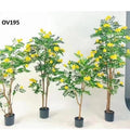 180cm Artificial Peach Tree Durable Fiberglass & Plastic with Realistic Leaves Home Decoration 5-8 Year Lifespan