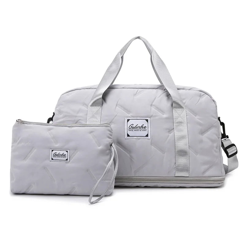 Gym Duffel Bag Large Capacity Carry on Dry & Wet Separation Shoes Compartment Shoulder Travel Bag