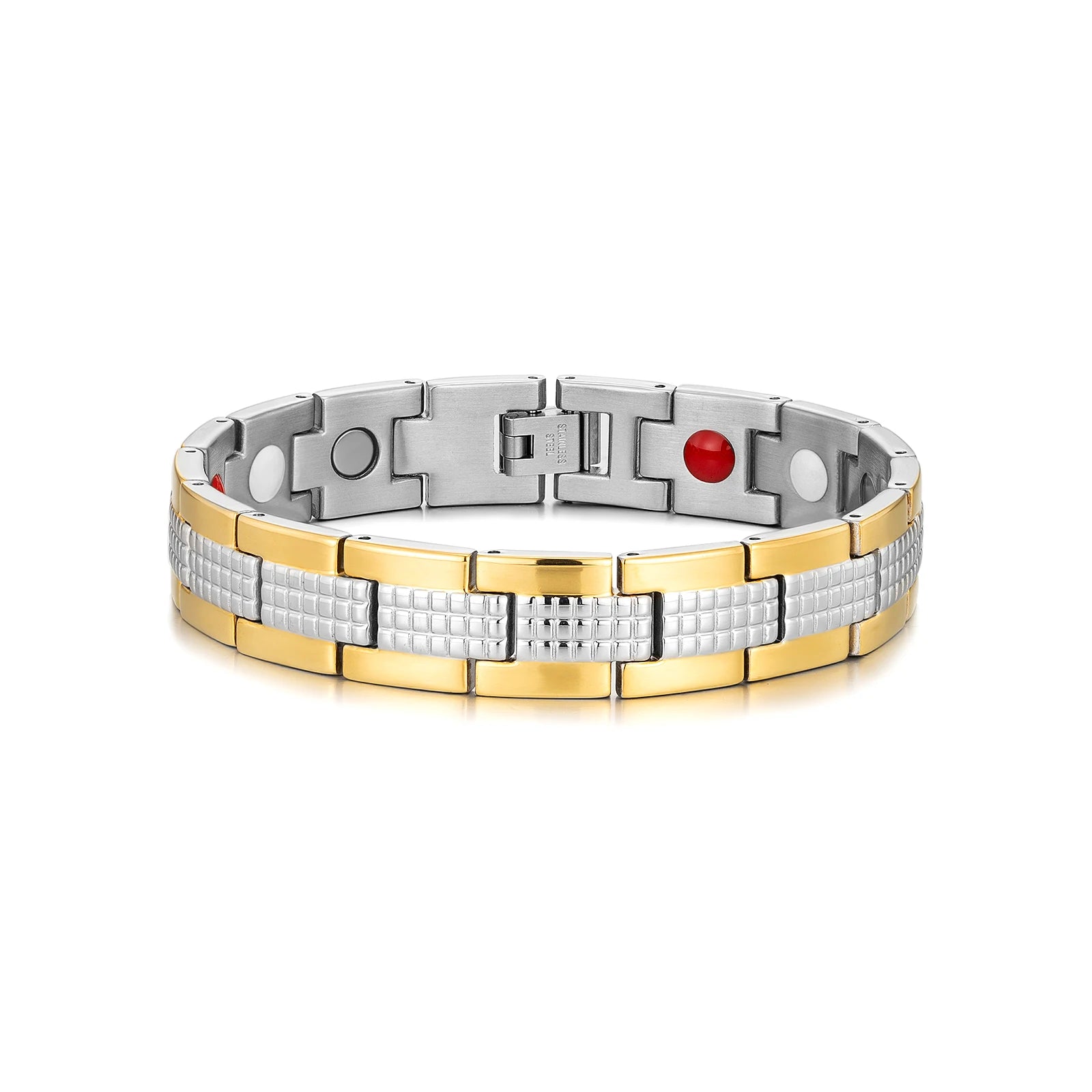Fashion Men's Jewelry Stainless Steel Energy Magnetic Bio Bracelet Healthy Man Bracelet