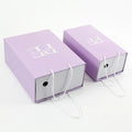Custom Print Folding Craft Paper Packages Box Shipping Mailing Mailers Black Kraft Paper Boxes with Handle