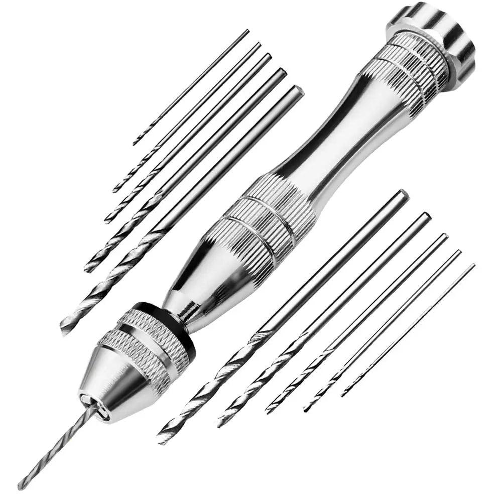 Manual Drilling Tool Hand Twist Amber Carving Drilling Woodworking Hardware Drill Bit Diameter 0.8-3.0 mm