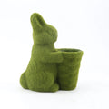 Nordic Garden Balcony Home Easter Decor Resin Flocking Cute Rabbit Hug Basket Plant Flower Pot Succulent Planter