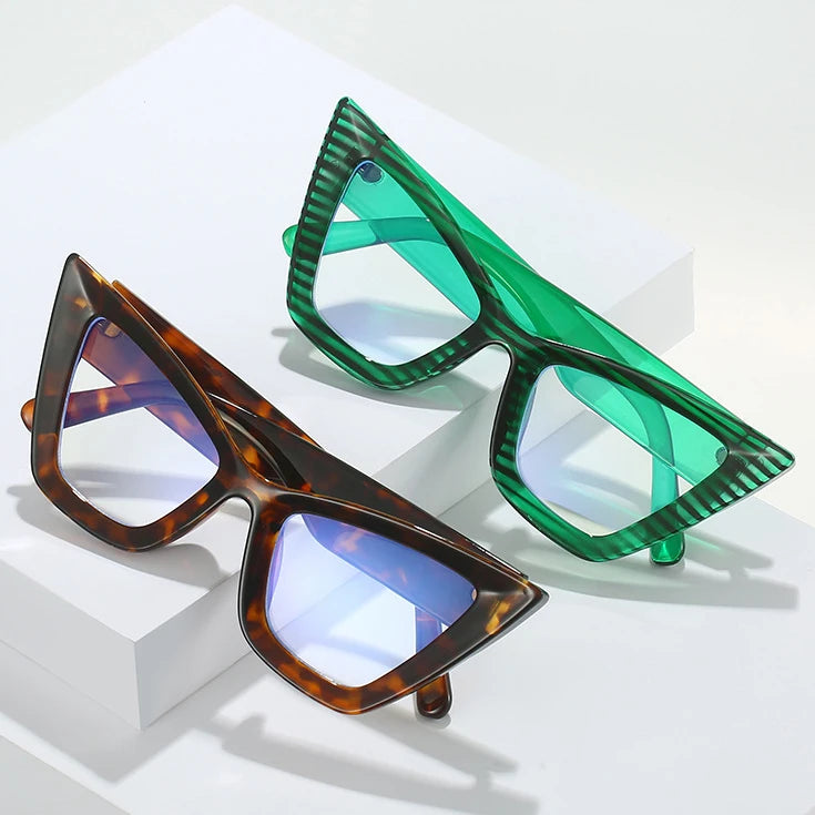 80459 New Street Fashion Cat Eye Anti Blue Light Blocking Glasses Trendy Optical Glasses Eyeglasses Frames for Women Eyewear