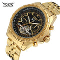 MECHANICAL WATCH Jaragar Luxury Gold Hot Selling Brand Relojes Man Automatic Tourbillion Stainless Steel Material Watches