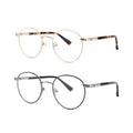 Customized Blue Full-Rim Optic Eyeglasses Frame for Kids 77016 Classic Nickel Copper 180 Degrees Flexible Hinge Round Shape