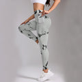 FLW Women's High Waist Yoga Pants Pockets Scrunch Butt Lifting Elastic Tights Leggings Solid Seamless High-Waisted Design