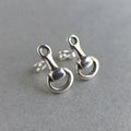 Horsebit 925 Sterling Silver Stud Earrings for Women Equestrian Jewelry