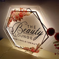 Customized Acrylic Mirror Gold Sign Salon Business Sign Wall Sign 3D Logo Beauty Shop Glow Signage