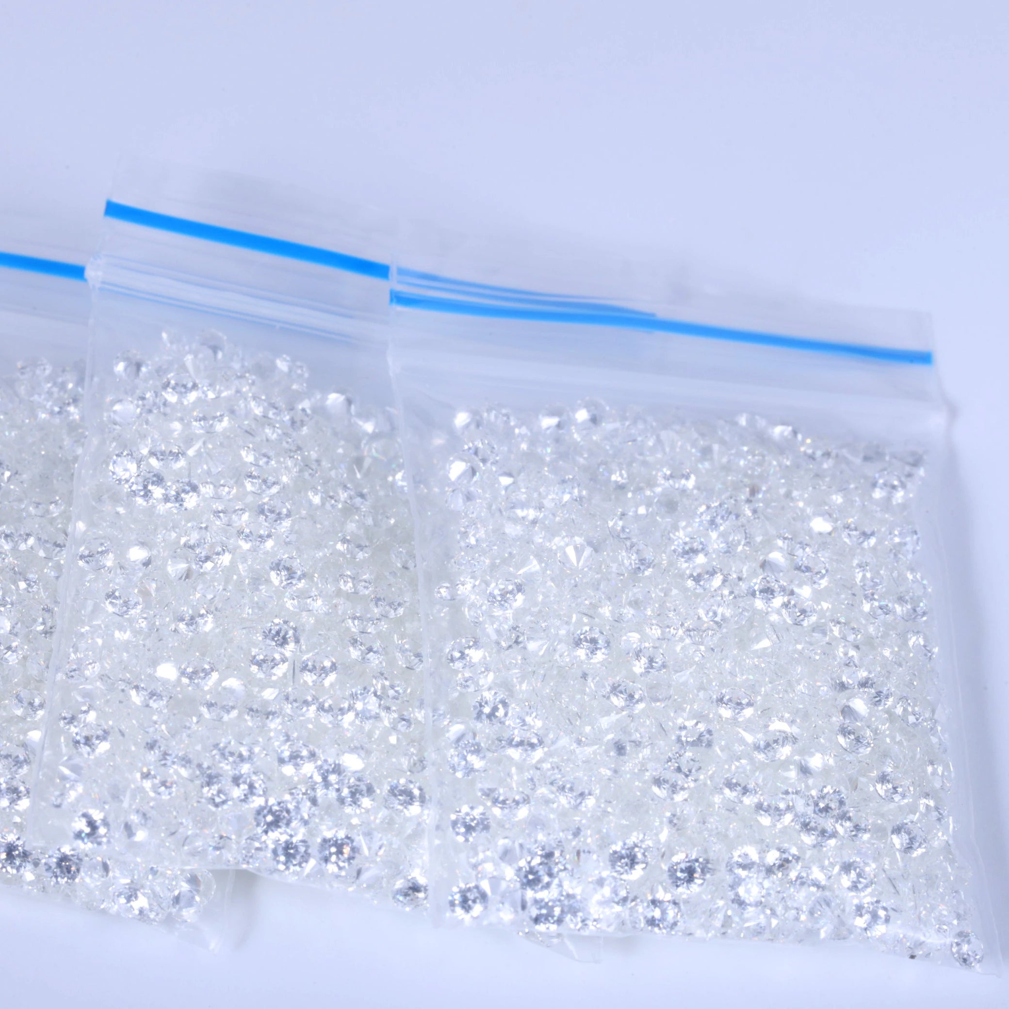 Melee Moissanite Beads 0.8mm to 2.9mm Melee Loose Gemstones DEF VVS Moissanite 6A 5A Round Diamond Price Per Carat Wholesale