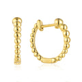 QX Custom OEM Minimalist Dainty 925 Silver Vintage Fine Jewelry 18k Gold Plated CC Screw Thread Ballpoint Earings Women Luxury