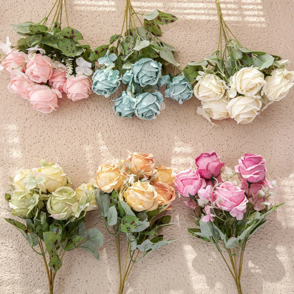 Wedding Supplies Decoration 6 Heads Artificial Flowers Bouquet Bridal Bouquet for Wedding Decoration