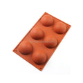 USSE Custom Large 6 Holes Semi Sphere Chocolate Molds BPA Free Silicone Baking Mold for Making Hot Chocolate Bombs