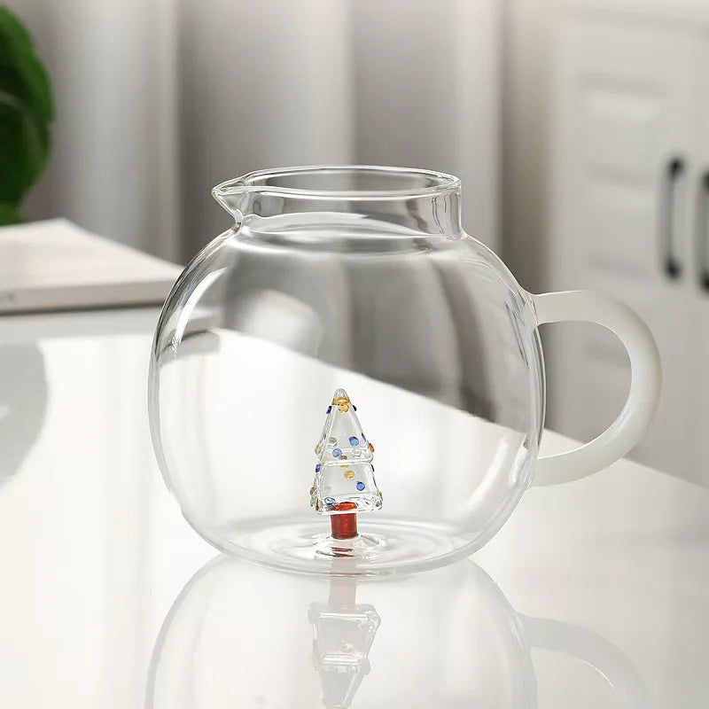 Wholesale 1600ml Tea Pots & Kettles Glass Jug Water Pitcher Borosilicate Glass Pitcher Set for Fruits Juice Coffee Beer