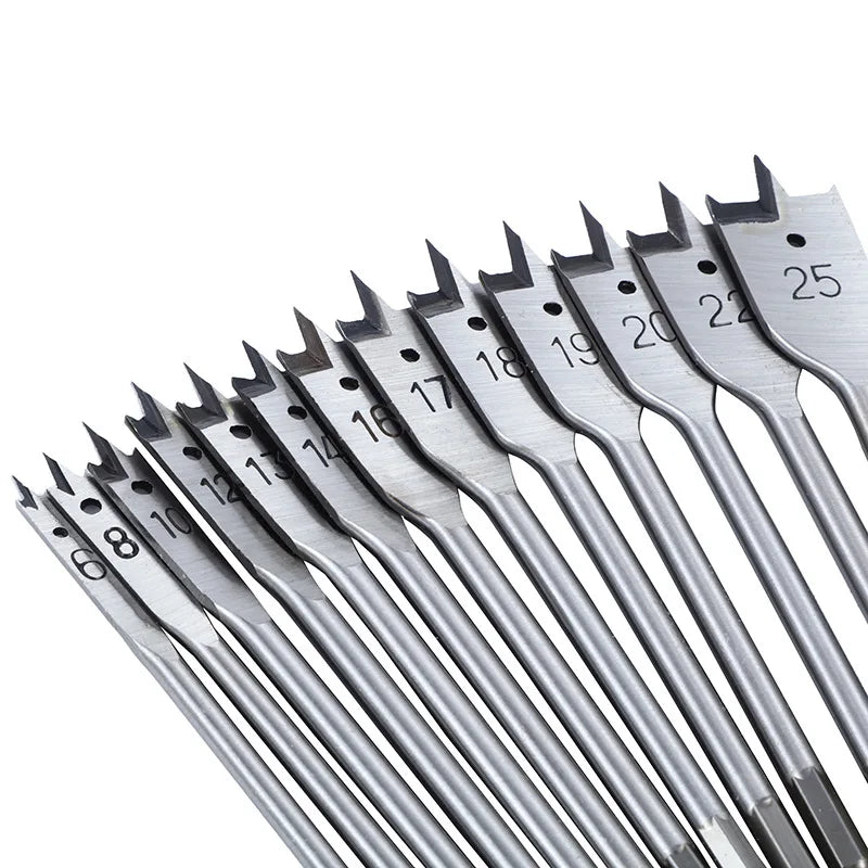 Flatwood Drill Bit Set 7x160mm 10x133mm Wood Drilling Auger Bits for Crafts 16mm to 30mm Flat Wood Drill Bit Kit