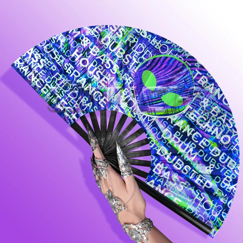 Hot Selling Clack Big Custom Bamboo Hand Fans for Events