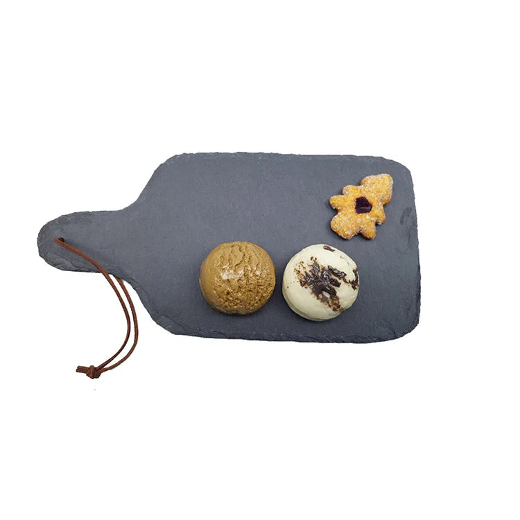 23x11cm Made From Natural Stone Slate Effect Cutting Surface Rustic Slate Cheese Serving Mini Paddle