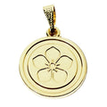 Jewelry Accessories Round Charm Logos Custom Gold Color Stamped Bracelet Name Pendant for Gift Box