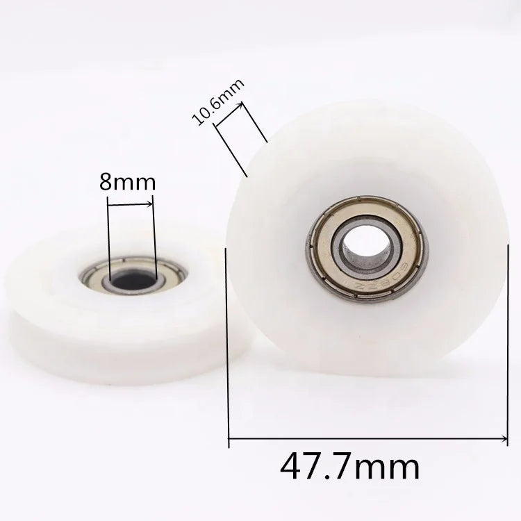 608zz U groove POM Nylon Heavy Duty Sliding Door Window Rollers Plastic Nylon Pulley Wheel