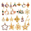 Fine Sweet Flower Charm PendantTrendy Multicolor Zircon Pentacle Butterfly Necklace Accessories Handy Craft Jewelry Supply K54